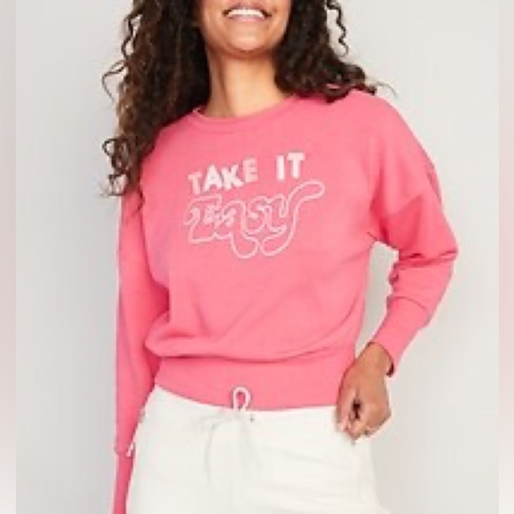 🆕 Old Navy Loose Cropped Sweatshirt (NWT)